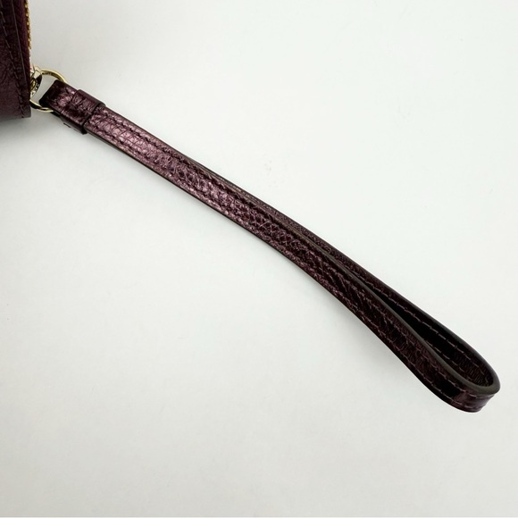 Radley London Clifton Hall Phone Wristlet Wallet Metallic Amethyst Gold Heritage